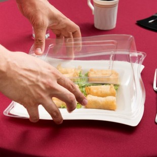 Fineline Wavetrends 109-L 9 1/2 Clear Dome Lid - 120/Case