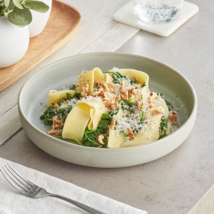 Acopa Pangea 22 oz. Ash Gray Matte Porcelain Pasta Bowl - Sample Acopa Pangea 22 oz. Ash Gray Matte Porcelain Pasta Bowl - Sample