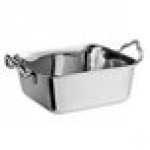 Vollrath 59768 28.2 oz. Square Mini Stainless Steel Roasting Pan with Handles
