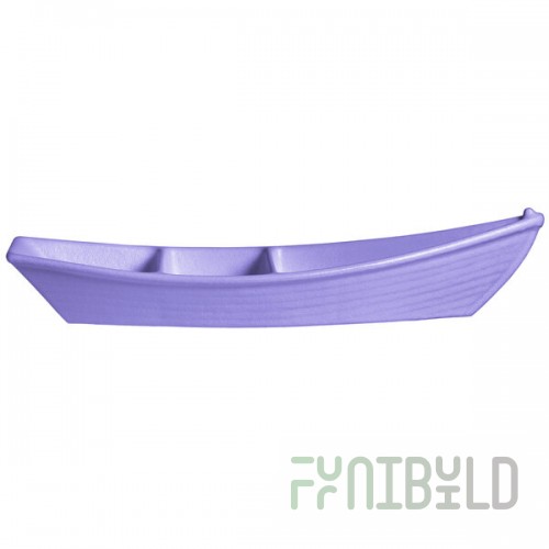 G.E.T. Enterprises BT320-MOD-LV Bugambilia 3.6 Qt. Smooth MOD Finish Lavender Resin-Coated Aluminum Deep Boat with Dividers
