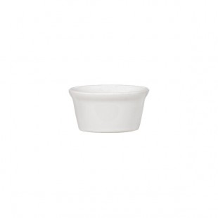 Santa Anita Glacial 3 oz. White Stoneware Round Butter Dish by Arc Cardinal - 36/Case