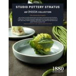 Oneida Studio Pottery Stratus by 1880 Hospitality F1463051293 9 oz. Porcelain Footed Bowl / Ramekin - 24/Case Oneida Studio Pottery Stratus by 1880 Hospitality F1463051293 9 oz. Porcelain Footed Bowl / Ramekin - 24/Case