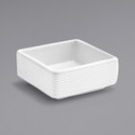 Front of the House Spiral 3 oz. Semi-Matte Black Square Porcelain Ramekin - 12/Case Front of the House Spiral 3 oz. Semi-Matte Black Square Porcelain Ramekin - 12/Case