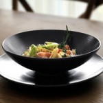 Front of the House Spiral 3 oz. Semi-Matte Black Square Porcelain Ramekin - 12/Case Front of the House Spiral 3 oz. Semi-Matte Black Square Porcelain Ramekin - 12/Case