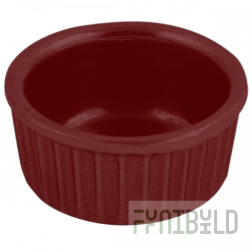 Bon Chef 9024 2 oz. Terra Cotta Sandstone Finish Cast Aluminum Fluted Ramekin