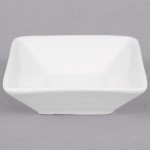 American Metalcraft PORD39 2 oz. White Square Porcelain Sauce Cup - 12/Case