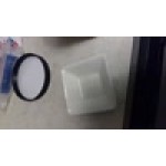 American Metalcraft PORD39 2 oz. White Square Porcelain Sauce Cup - 12/Case