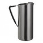 Service Ideas 64.2 oz. Slim Dark Tungsten Stainless Steel Pitcher with Guard X7025BSDTV2