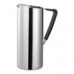 Service Ideas 64.2 oz. Slim Dark Tungsten Stainless Steel Pitcher with Guard X7025BSDTV2