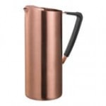 Service Ideas 64.2 oz. Slim Dark Tungsten Stainless Steel Pitcher with Guard X7025BSDTV2