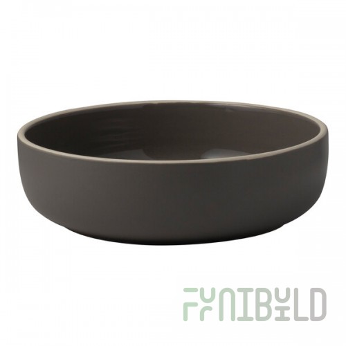 Homer Laughlin Ivory Woodland from Steelite International 1 Qt. Round Truffle Gray China Bowl - 12/Case