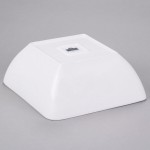 10 Strawberry Street WTR-12SQBWL Whittier 64 oz. White Square Porcelain Bowl - 3/Case