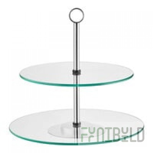 Acopa 3-Tier Glass / Stainless Steel Display Stand
