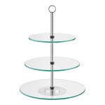 Acopa 3-Tier Glass / Stainless Steel Display Stand