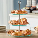 Acopa 3-Tier Glass / Stainless Steel Display Stand