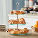 Acopa 3-Tier Glass / Stainless Steel Display Stand
