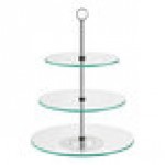 Acopa 3-Tier Glass / Stainless Steel Display Stand