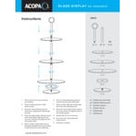 Acopa 3-Tier Glass / Stainless Steel Display Stand