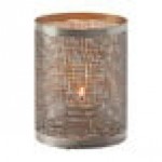 Hollowick 6417 Chantilly Pewter and Gold Perforated Metal Lamp