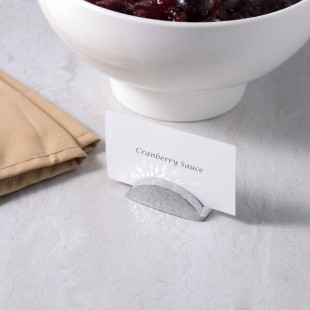 American Metalcraft Half Moon Hammered Aluminum Card Holder American Metalcraft Half Moon Hammered Aluminum Card Holder