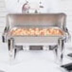 Vollrath T3600 D-Lux 8.5 Qt. Stainless Steel Dripless Roll Top Chafer Vollrath T3600 D-Lux 8.5 Qt. Stainless Steel Dripless Roll Top Chafer