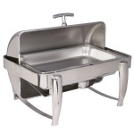 Vollrath T3600 D-Lux 8.5 Qt. Stainless Steel Dripless Roll Top Chafer Vollrath T3600 D-Lux 8.5 Qt. Stainless Steel Dripless Roll Top Chafer