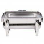 Vollrath T3600 D-Lux 8.5 Qt. Stainless Steel Dripless Roll Top Chafer Vollrath T3600 D-Lux 8.5 Qt. Stainless Steel Dripless Roll Top Chafer
