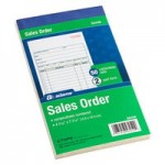 Adams TC4705 3-Part Blue and White Carbonless Sales Order Book with 50 Sheets - 25/Case