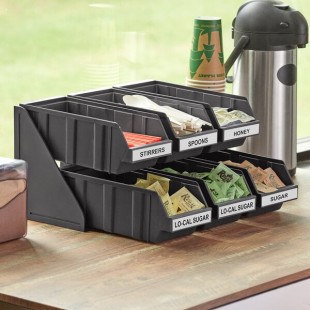 Choice Black 2-Tier Self-Serve Organizer Set with 6 Bins and 2 Label Sheets Choice Black 2-Tier Self-Serve Organizer Set with 6 Bins and 2 Label Sheets
