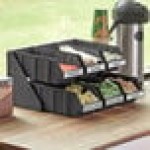 Choice Black 2-Tier Self-Serve Organizer Set with 6 Bins and 2 Label Sheets Choice Black 2-Tier Self-Serve Organizer Set with 6 Bins and 2 Label Sheets