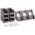Choice Black 2-Tier Self-Serve Organizer Set with 6 Bins and 2 Label Sheets Choice Black 2-Tier Self-Serve Organizer Set with 6 Bins and 2 Label Sheets