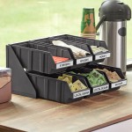 Choice Black 2-Tier Self-Serve Organizer Set with 6 Bins and 2 Label Sheets Choice Black 2-Tier Self-Serve Organizer Set with 6 Bins and 2 Label Sheets