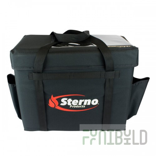 Sterno 70534 Delivery Deluxe Black 3XL Insulated Food Carrier, 22
