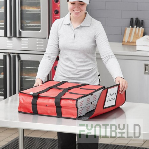 Choice Insulated Pizza Delivery Bag Red Vinyl, 18