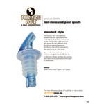 Precision Pours Free Flow Crystal Clear Heavy Cork Liquor Pourer 999 CL H - 12/Case