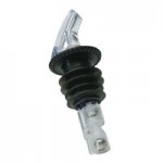Precision Pours Free Flow Crystal Clear Heavy Cork Liquor Pourer 999 CL H - 12/Case