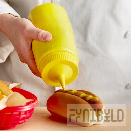 Vollrath 4916-08 Traex® 16 oz. Yellow Single Tip Wide Mouth Squeeze Bottle