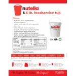 Nutella Hazelnut Spread 6.6 lb. Tub - 2/Case