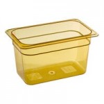 Carlisle 10420B13 StorPlus 1/2 Size Amber High Heat Plastic Food Pan - 2 1/2 Carlisle 10420B13 StorPlus 1/2 Size Amber High Heat Plastic Food Pan - 2 1/2