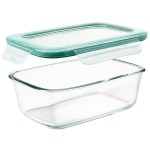 OXO Good Grips SmartSeal 8 Cup Clear Rectangular Glass Container with Leakproof Snap-On Lid OXO Good Grips SmartSeal 8 Cup Clear Rectangular Glass Container with Leakproof Snap-On Lid