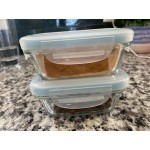 OXO Good Grips SmartSeal 8 Cup Clear Rectangular Glass Container with Leakproof Snap-On Lid OXO Good Grips SmartSeal 8 Cup Clear Rectangular Glass Container with Leakproof Snap-On Lid