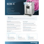 Spaceman 6236-C Gravity-Fed Single Flavor High Output Countertop Soft Serve Ice Cream Machine with 1 Hopper - 208-230V