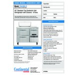 Continental Refrigerator RA43N-6-D 43 Continental Refrigerator RA43N-6-D 43