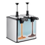 Server EZT 85899 EZ-Topper 48 oz. 4-Pouch Twin Topping Warmer with Heated Spout - 120V, 400W