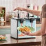 Server EZT 85899 EZ-Topper 48 oz. 4-Pouch Twin Topping Warmer with Heated Spout - 120V, 400W