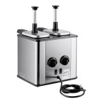 Server EZT 85899 EZ-Topper 48 oz. 4-Pouch Twin Topping Warmer with Heated Spout - 120V, 400W