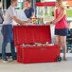 CaterGator CG170RDW Red 170 Qt. Mobile Rotomolded Outdoor Cooler / Ice Chest CaterGator CG170RDW Red 170 Qt. Mobile Rotomolded Outdoor Cooler / Ice Chest