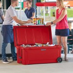 CaterGator CG170RDW Red 170 Qt. Mobile Rotomolded Outdoor Cooler / Ice Chest CaterGator CG170RDW Red 170 Qt. Mobile Rotomolded Outdoor Cooler / Ice Chest