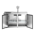 Avantco UDD-2-CT-S-3 Stainless Steel Kegerator / Beer Dispenser with Triple Tap Tower and Club Top - (2) 1/2 Keg Capacity Avantco UDD-2-CT-S-3 Stainless Steel Kegerator / Beer Dispenser with Triple Tap Tower and Club Top - (2) 1/2 Keg Capacity