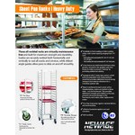 New Age Industrial Heavy-Duty Series 20-Pan End-Load Full-Size Mobile Aluminum Sheet Pan Rack with Bumper, Pan Stop, and Caster Locks 1331CLPBPS